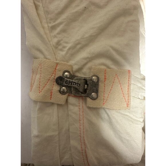 OHDD Asymmetrical One Shoulder Top Off White Metal Buckle Y2K Italy 28 S - Picture 4 of 7